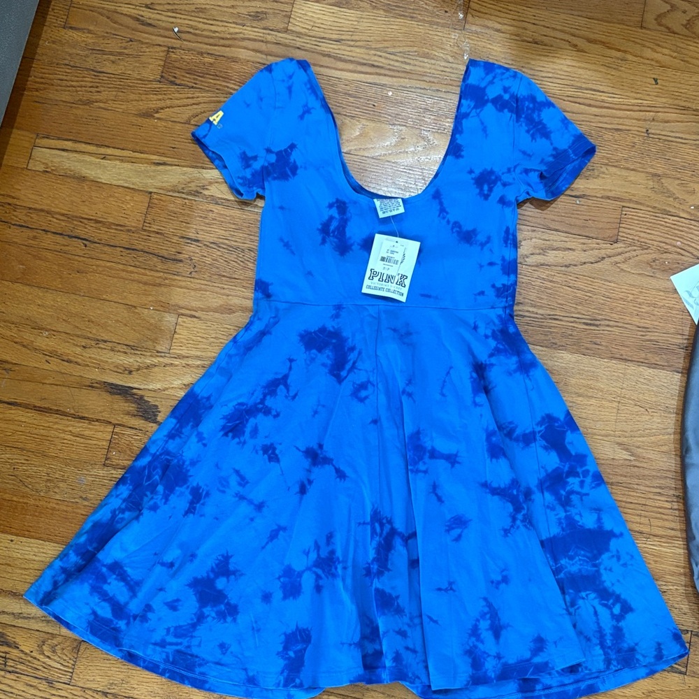 Blue Tie-Dye Kids Dress